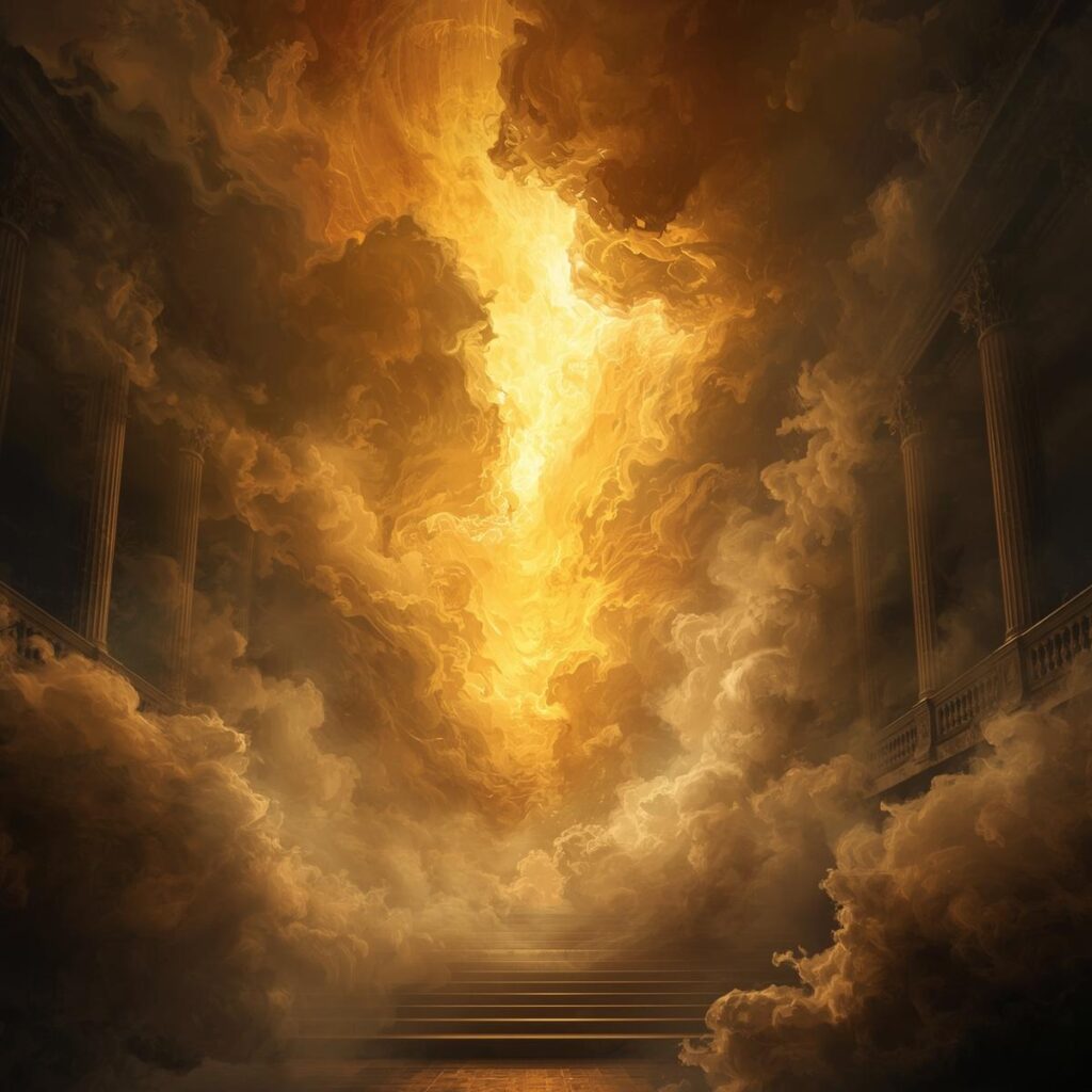 generate And the temple was filled with smoke from the glory of God and from his power,