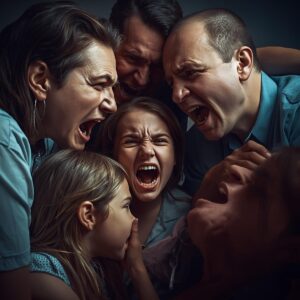 toxic african family members quarrelling and yelling 1