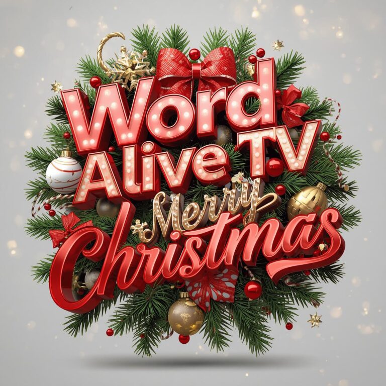 Write in 3d style beautifully _Word Alive Tv wishes you a Merry Christmas_ (1)