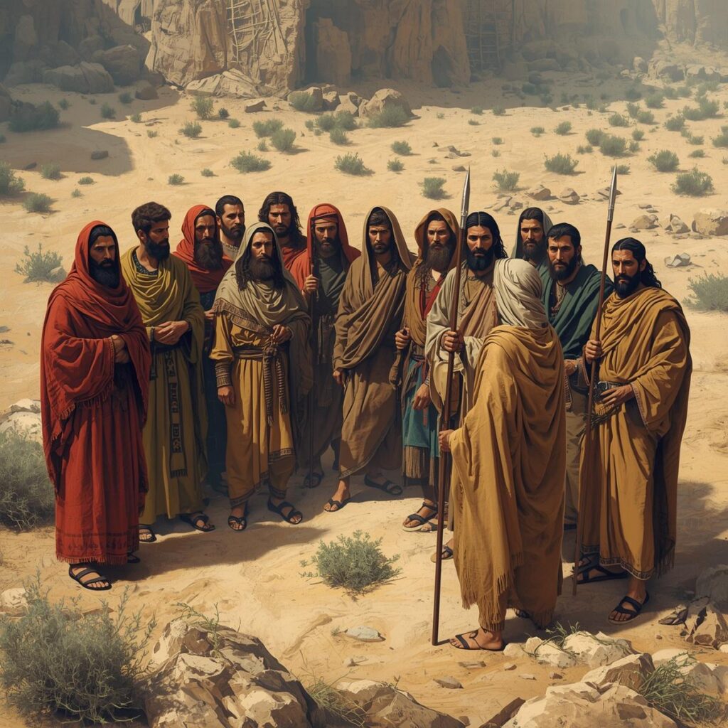 depict The Ten Spies Numbers 13 14 Moses sent twelve spies in the bible 3